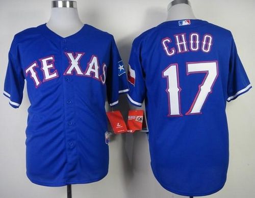 Rangers #17 Shin-Soo Choo Blue Cool Base Stitched MLB Jersey